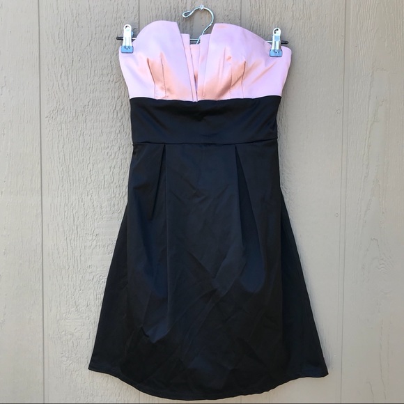 [Trixxi] Strapless Black & Pink Dress Juniors 5 - Picture 7 of 8